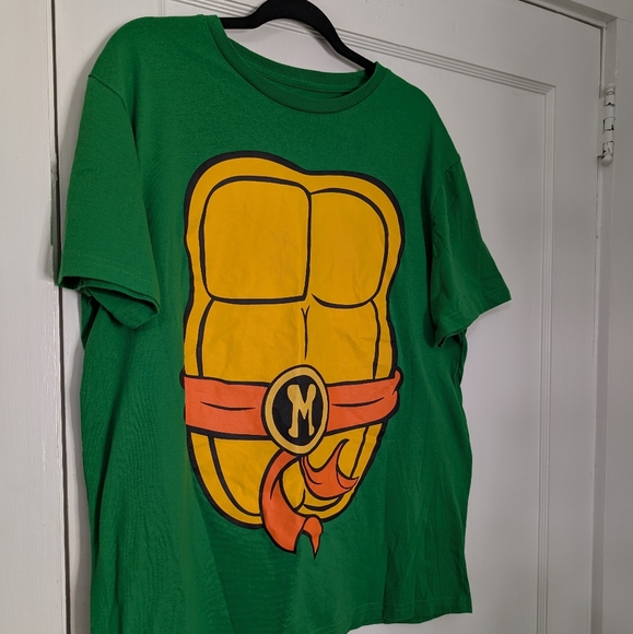 TMNT Ninja Turtles Michelangelo Costume T-Shirt Men’s XL Green Nickelodeon - Picture 2 of 4